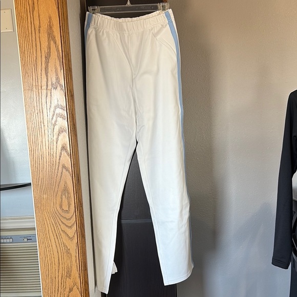 QVC Sports Savvy Women’s Size Small White with Blue Stripe Pants - Picture 1 of 6